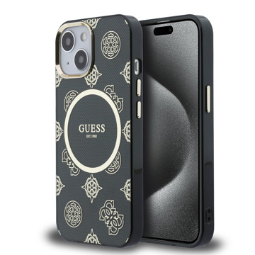 Imagen de FUNDA GUESS IPHONE 15 MAGSAFE PEONY BLACK 8687
