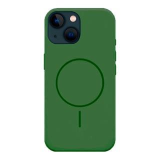 Imagen de PROTECTOR IPHONE 13 14 SILICONA MAGSAFE VERDE MILITAR