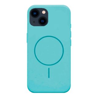 Imagen de PROTECTOR IPHONE 13 14 SILICONA MAGSAFE TURQUESA