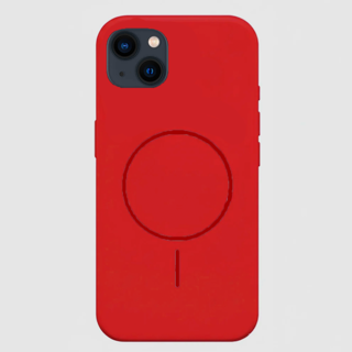 Imagen de PROTECTOR IPHONE 13 14 SILICONA MAGSAFE RED
