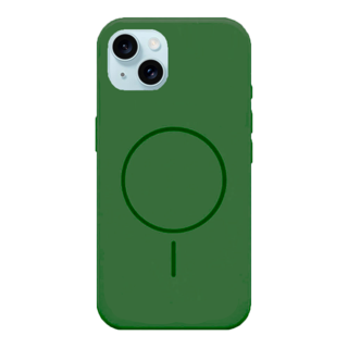 Imagen de PROTECTOR IPHONE 15 SILICONA MAGSAFE VERDE MILITAR