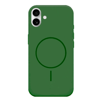 Imagen de PROTECTOR IPHONE 16 SILICONA MAGSAFE VERDE MILITAR