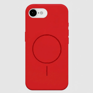 Imagen de PROTECTOR IPHONE 16E SILICONA MAGSAFE ROJO