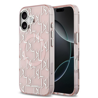Imagen de FUNDA KARL LAGERFELD IPHONE 17 MAGSAFE MONOGRAM PINK 5479