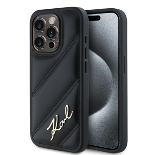 Imagen de FUNDA KARL LAGERFELD IPHONE 15 PRO SIGNATURE BLACK 2243