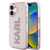 Imagen de FUNDA KARL LAGERFELD IPHONE 16 LOGO RHINNESTON TRANSPARENT PINK 6828