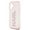 Imagen de FUNDA KARL LAGERFELD IPHONE 16 LOGO RHINNESTON TRANSPARENT PINK 6828
