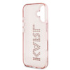 Imagen de FUNDA KARL LAGERFELD IPHONE 16 LOGO RHINNESTON TRANSPARENT PINK 6828
