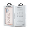 Imagen de FUNDA KARL LAGERFELD IPHONE 16 LOGO RHINNESTON TRANSPARENT PINK 6828
