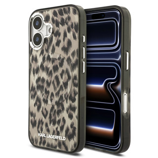 Imagen de FUNDA KARL LAGERFELD IPHONE 17 MAGSAFE LEOPARD LIGHT BROWN 6117