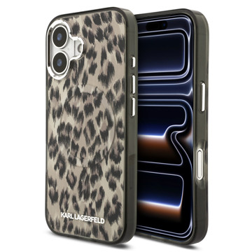 Imagen de FUNDA KARL LAGERFELD IPHONE 17 MAGSAFE LEOPARD LIGHT BROWN 6117