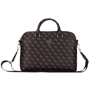 Imagen de GUESS COMPUTER BAG 15/16" TRIANGLE LOGO BROWN/BLACK 0318