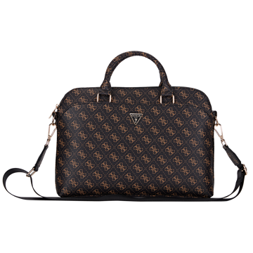 Imagen de GUESS COMPUTER BAG 15/16" TRIANGLE LOGO BROWN/BLACK 0318