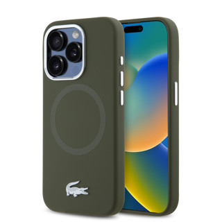 Imagen de FUNDA LACOSTE IPHONE 15 PRO MAX MAGSAFE SILICONE KHAKI LOGO 0260