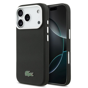 Imagen de FUNDA LACOSTE IPHONE 17 PRO MAGSAFE PETIT PIQUE BLACK 1418