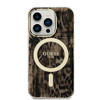 Imagen de FUNDA GUESS IPHONE 14 PRO MAGSAFE LEOPARD BROWN 0251