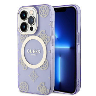 Imagen de FUNDA GUESS IPHONE 14 PRO MAGSAFE PEONY PURPLE/GOLD 0398