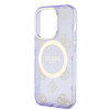 Imagen de FUNDA GUESS IPHONE 14 PRO MAGSAFE PEONY PURPLE/GOLD 0398