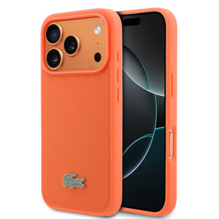 Imagen de FUNDA LACOSTE IPHONE 17 PRO MAGSAFE PETIT PIQUE ORANGE 8367