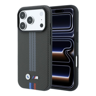 Imagen de FUNDA BMW IPHONE 18 PRO MAGSAFE  QUADRILLE KEVLAR TRICOLOR PRINT LINES  9782