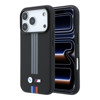 Imagen de FUNDA BMW IPHONE 18 PRO MAGSAFE  QUADRILLE KEVLAR TRICOLOR PRINT LINES BLACK 9638