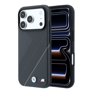 Imagen de FUNDA BMW IPHONE 18 PRO MAGSAFE TIRE TRACK W/SILVER LINE 7856