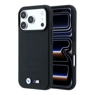 Imagen de FUNDA BMW IPHONE 18 PRO MAGSAFE BLUE PERFO W/ METAL LOGO BLACK 8006
