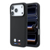 Imagen de FUNDA BMW IPHONE 18 PRO MAX MAGSAFE  QUADRILLE KEVLAR W/ TRICOLOR & METAL LOGO BLACK  9041