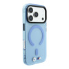 Imagen de FUNDA BMW IPHONE 18 PRO MAX MAGSAFE IML FROSTED METAL LOGO & TRIMS LIGHT BLUE  2523