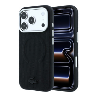 Imagen de FUNDA LACOSTE IPHONE 18 PRO MAGSAFE PETIT PIQUE EMBOSSED BLACK 5304