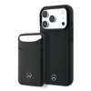 Imagen de FUNDA MERCEDES BENZ IPHONE 18 PRO MAGSAFE GRILL PATTERN AND CARD WALLET PU LEATHER BLACK 2302