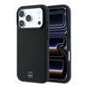Imagen de FUNDA MERCEDES BENZ IPHONE 18 PRO MAGSAFE GRILL PATTERN AND CARD WALLET PU LEATHER BLACK 2302