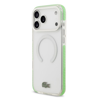 Imagen de FUNDA LACOSTE IPHONE 18 PRO MAX MAGSAFE  SHOCKPROOF TRANSPARENT CLEAR /GREEN 4754