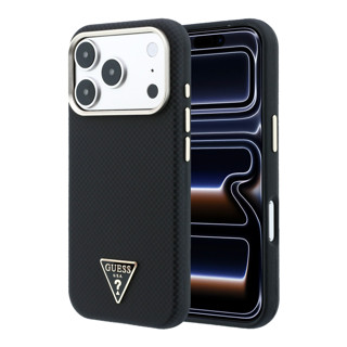 Imagen de FUNDA GUESS IPHONE 18 PRO MAX MAGSAFE KEVLAR TRIANGLE LOGO BLACK 3477